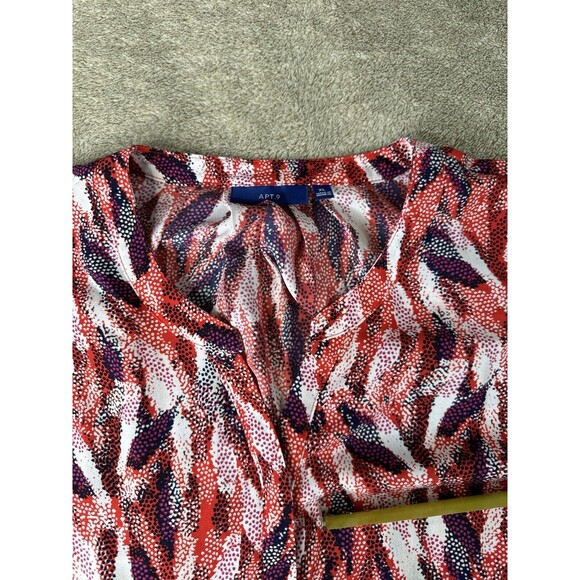 Apt. 9 Top Women’s Multicolor Abstract Sleeveless Button Up Shirt Size XL - Picture 11 of 15